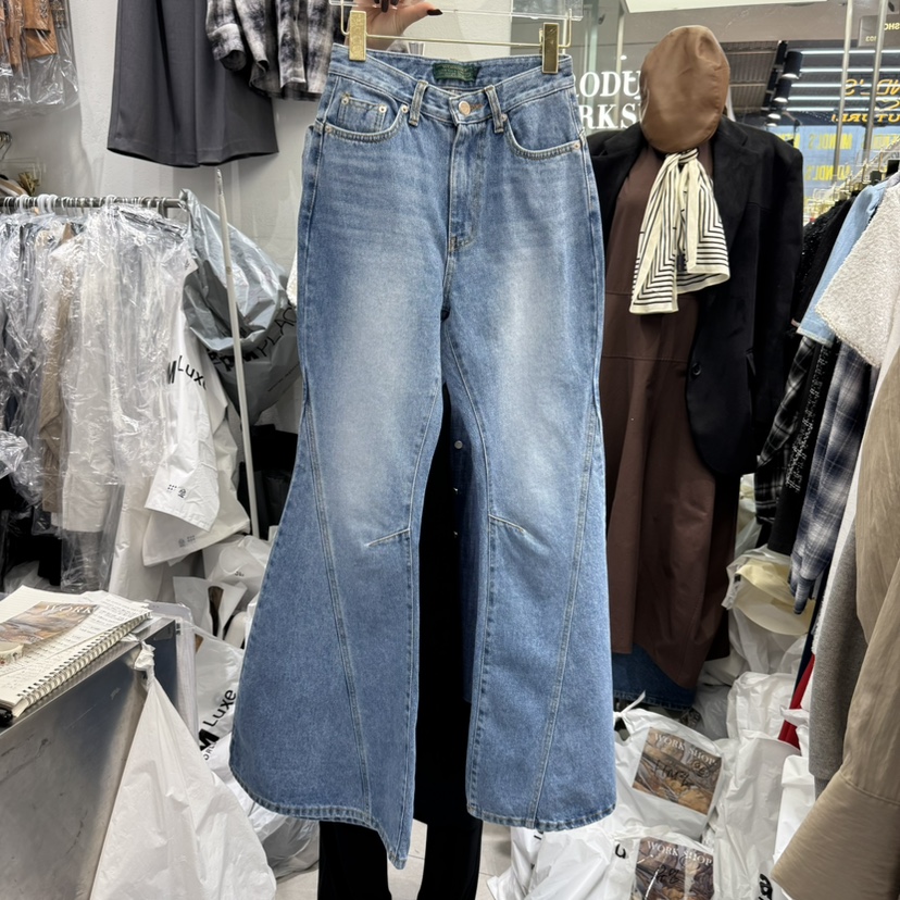 WORK SHOP東大門代購女裝新款人氣熱賣真品休閑25春夏牛仔褲Work_shop牛仔褲