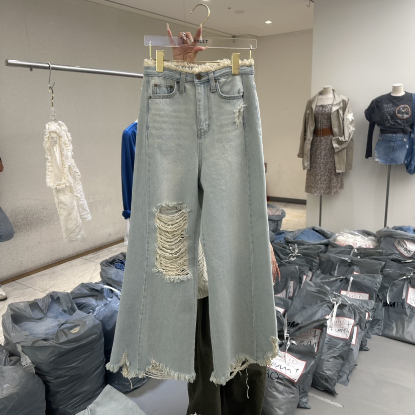 VAULT韓國代購女士新款推薦真品時尚人氣熱賣職業25春夏牛仔褲VAULT牛仔褲