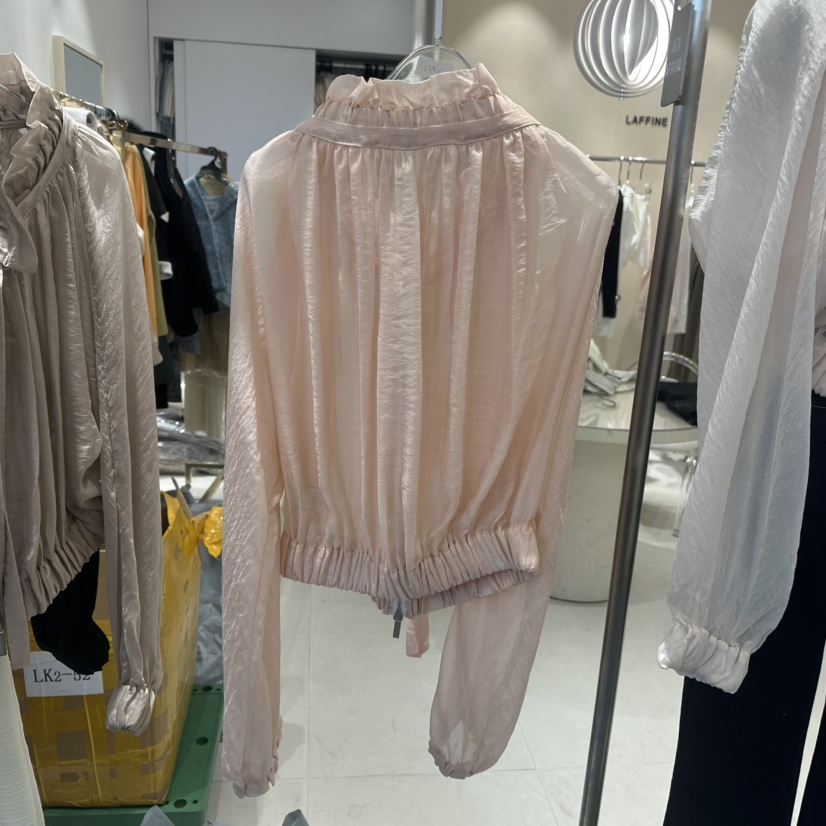 LAFFINE-P東大門代購女裝新品25春夏推薦襯衫蕾絲衫粗花呢LAFFINE-P襯衫/蕾絲衫