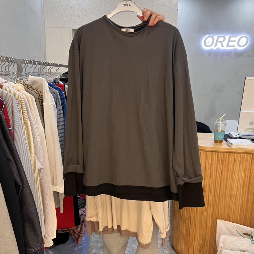 OREO韓國㊣直郵東大門代購女裝新品職業時尚推薦25春夏衛衣OREO衛衣圖色3