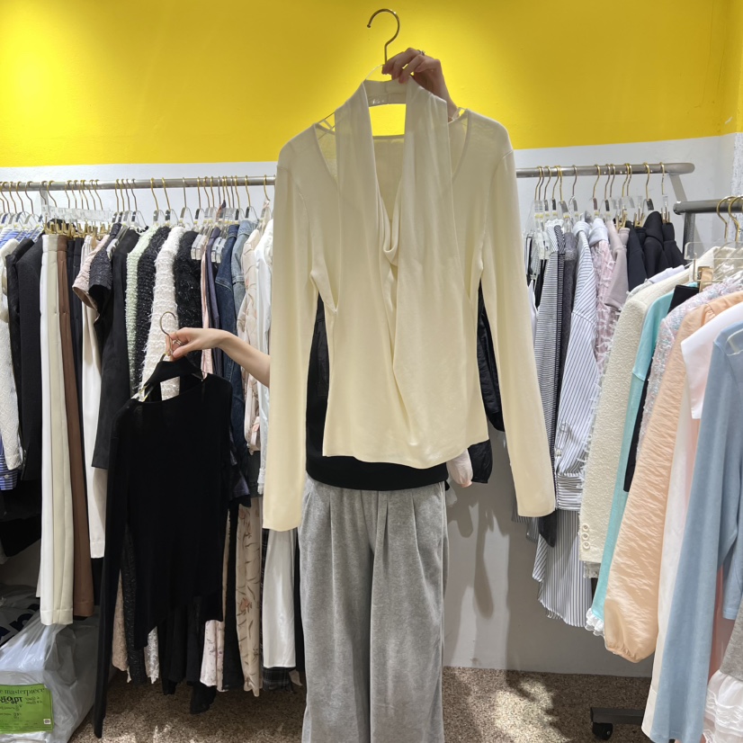 LE MASTERPLACE直郵韓國代購㊣女裝新品時尚25春夏長袖T恤Le masterpiece長袖T恤圖色1