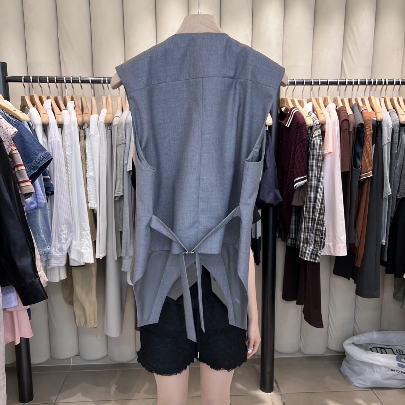 OUS/INCH-L直郵韓國代購㊣女裝新品休閑人氣25春夏熱賣馬甲OUS/INCH馬甲