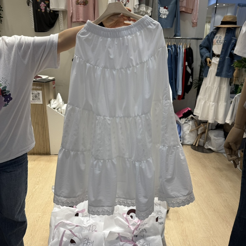 UNDERSTAR_VINTAGE韓國直郵㊣東大門實拍女裝新品25春夏半身裙中短裙蕾絲UNDERSTAR_VINTAGE半身裙/中短裙