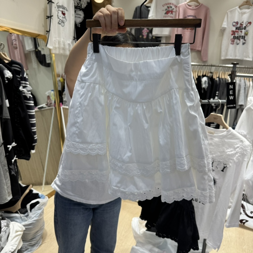 UNDERSTAR_VINTAGE韓國直郵㊣東大門實拍女裝新款職業短裙蕾絲UNDERSTAR_VINTAGE短裙