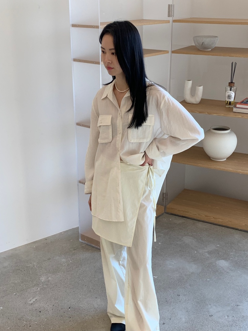 FAVE直郵韓國代購㊣女裝新款人氣休閑熱賣職業推薦襯衫蕾絲衫FAVOURITE襯衫/蕾絲衫