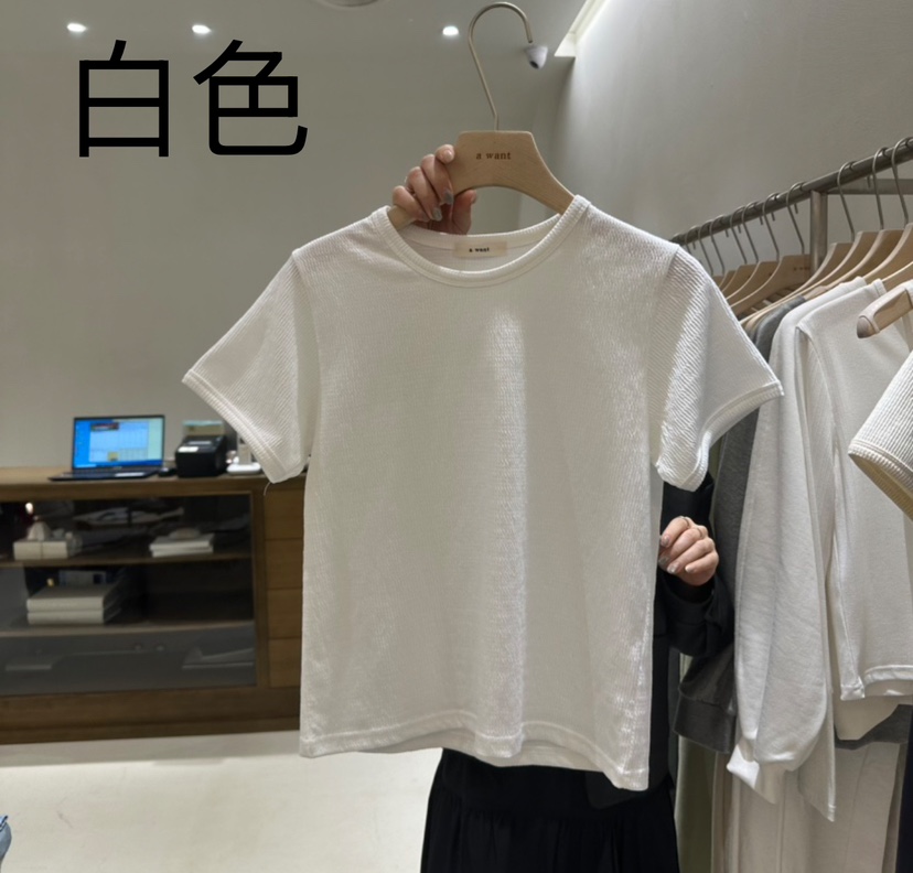 A WANT直郵韓國代購㊣女裝新款時尚熱賣職業人氣休閑25春夏T恤A WANTT恤