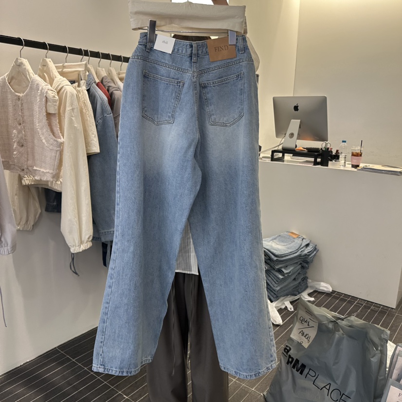 FIND-P韓國直郵㊣東大門實拍女裝新款25春夏熱賣人氣牛仔褲FIND-P牛仔褲
