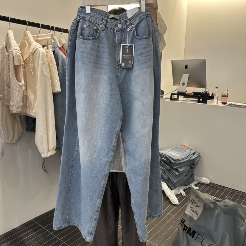 FIND-P韓國直郵㊣東大門實拍女裝新款25春夏熱賣人氣牛仔褲FIND-P牛仔褲圖色1