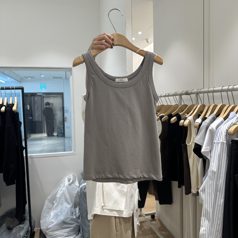 OVU韓國直郵㊣女裝新品人氣25春夏時尚休閑推薦職業吊帶背心OVU吊帶/背心圖色2
