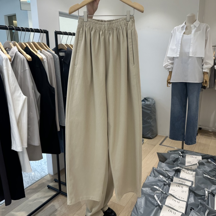 OVU直郵韓國代購㊣女裝新品熱賣人氣25春夏職業推薦休閑褲綁帶OVU休閑褲圖色2