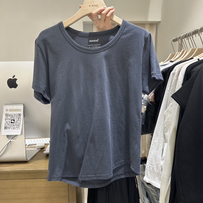 A WANT韓國㊣直郵東大門代購女裝新品職業休閑時尚推薦T恤A WANTT恤圖色3