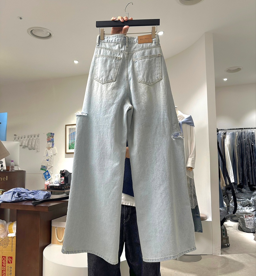 BETHEL韓國㊣直郵東大門代購女裝新品人氣推薦熱賣職業牛仔褲BETHEL牛仔褲