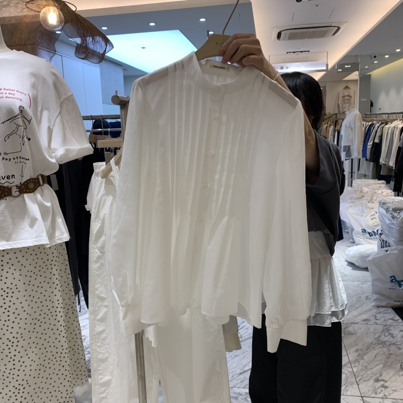 FRILL韓國直郵㊣東大門實拍女裝新品熱賣推薦人氣襯衫蕾絲衫FRILL襯衫/蕾絲衫