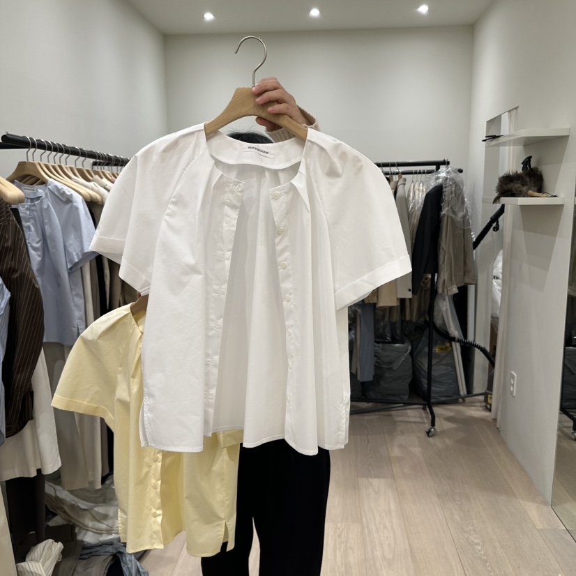 NOTTINGHAM直郵韓國代購㊣女裝新品休閑熱賣襯衫蕾絲衫寬松NOTTINGHAM襯衫/蕾絲衫圖色3