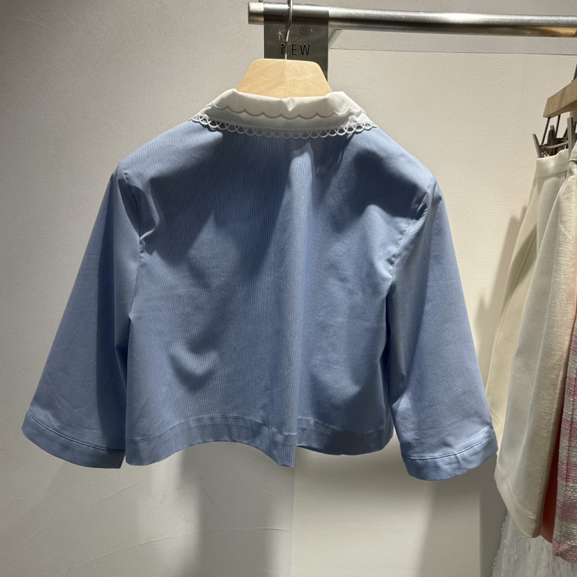 ROOM K-P韓國㊣直郵東大門代購女裝新款25春夏襯衫蕾絲衫ROOM K襯衫/蕾絲衫