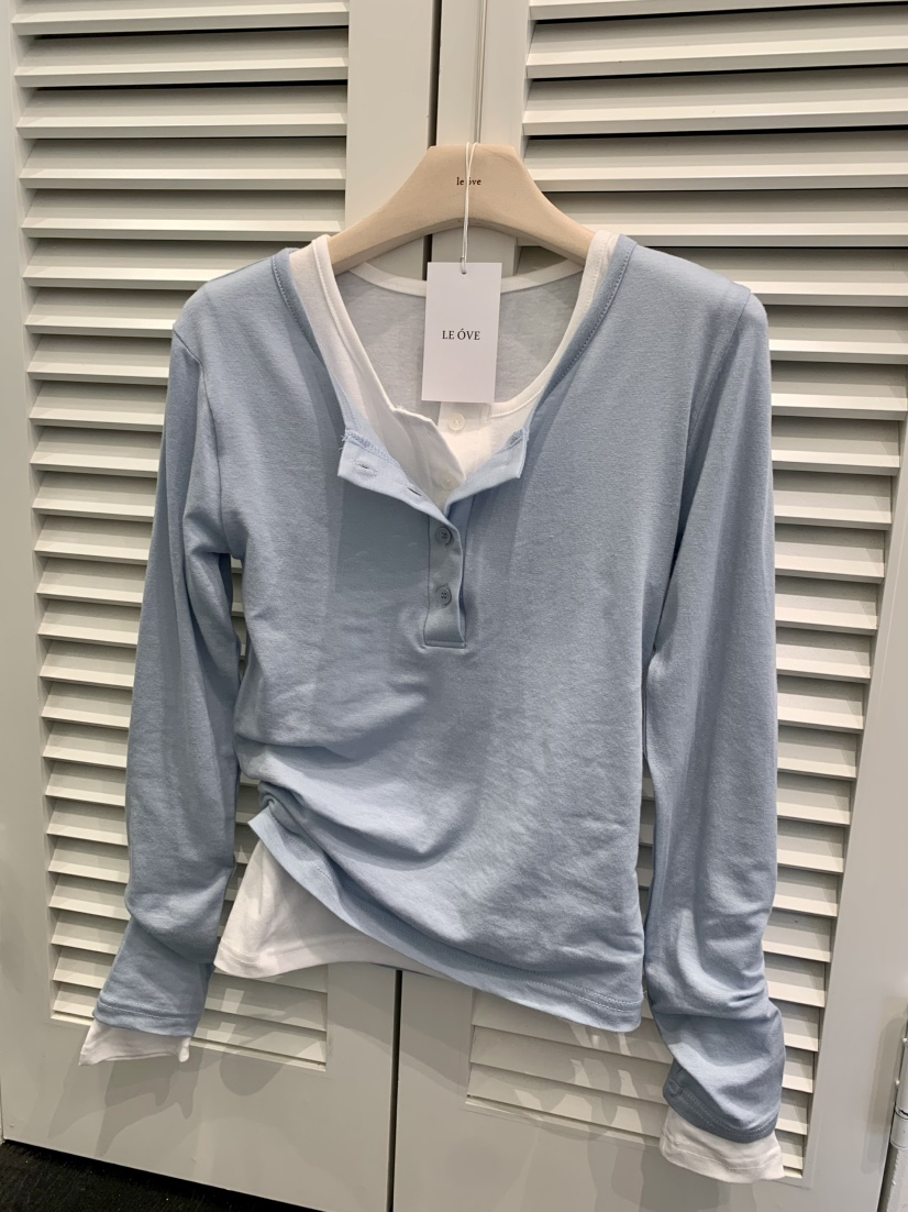 LE OVE/VERDI韓國直郵㊣東大門實拍女裝新品休閑推薦長袖T恤LE OVE/VERDI長袖T恤
