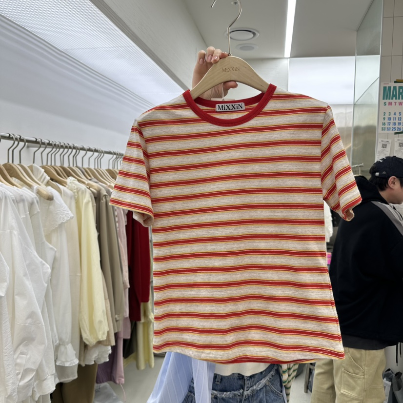 MIXXIN韓國㊣直郵東大門代購女裝新品時尚25春夏熱賣推薦T恤MIXXINT恤圖色4