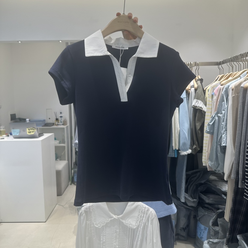 RICH SISTER韓國直郵㊣東大門實拍女裝新款職業人氣25春夏T恤RICH SISTERT恤圖色2