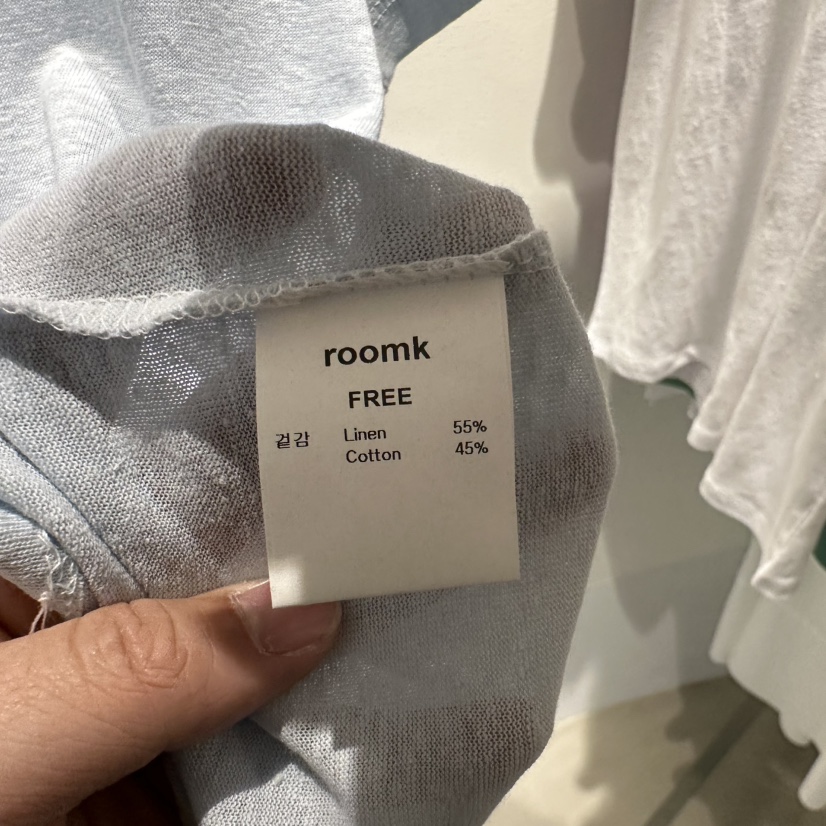 ROOM K-P韓國直郵㊣女裝新品休閑推薦時尚職業人氣T恤亞麻ROOM KT恤