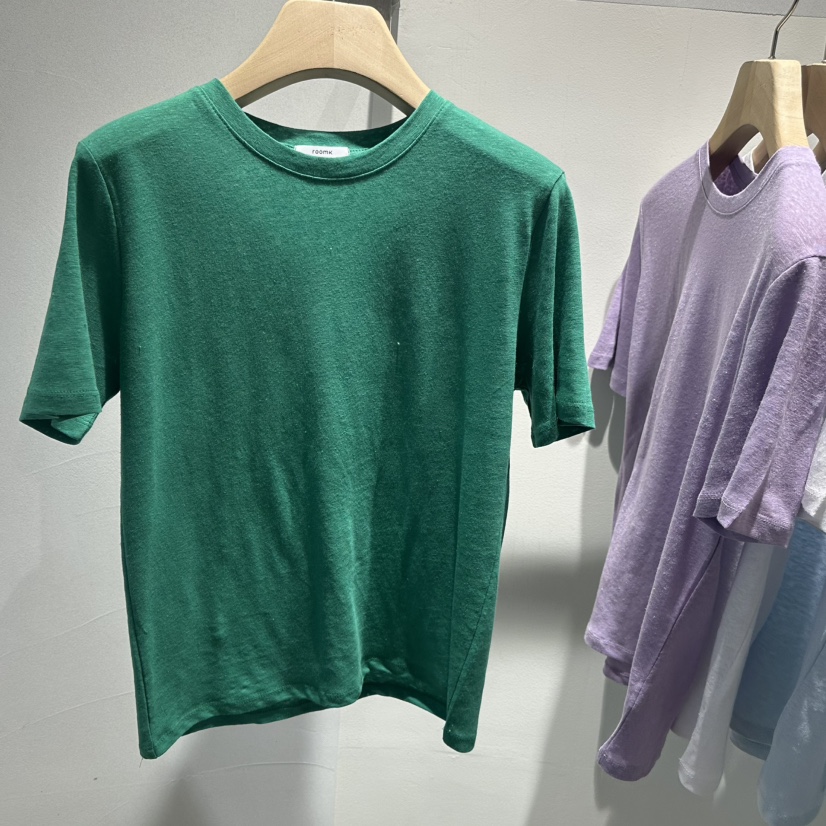ROOM K-P韓國直郵㊣女裝新品休閑推薦時尚職業人氣T恤亞麻ROOM KT恤圖色4