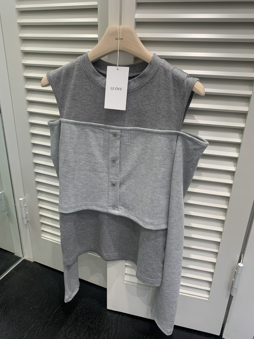 LE OVE/VERDI韓國㊣直郵東大門代購女裝新品熱賣25春夏長袖T恤LE OVE/VERDI長袖T恤圖色2