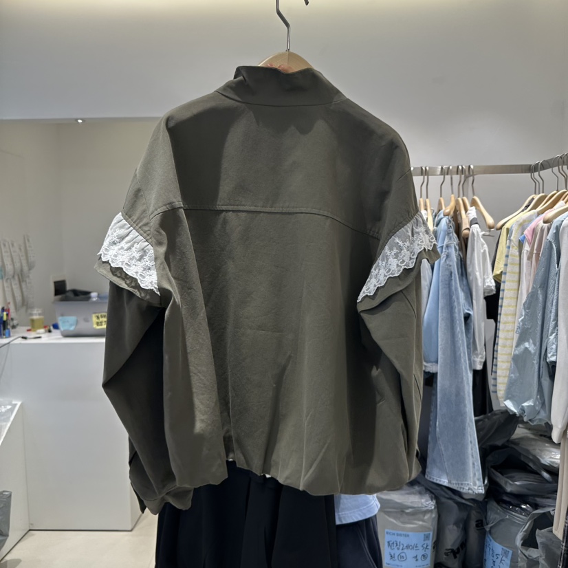 RICH SISTER直郵韓國代購㊣女裝新品休閑25春夏推薦夾克蕾絲RICH SISTER夾克