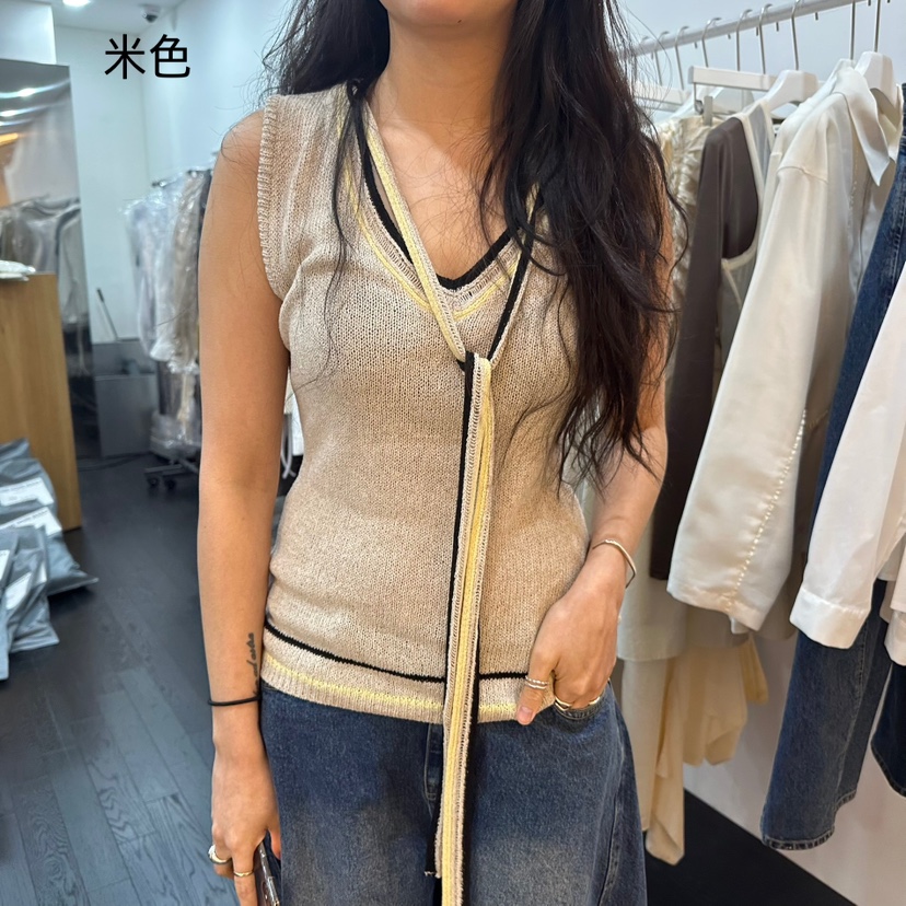AIME HOPE MAKE韓國直郵㊣女裝新款人氣職業吊帶背心含脖帶AIME HOPE MAKE吊帶/背心圖色2