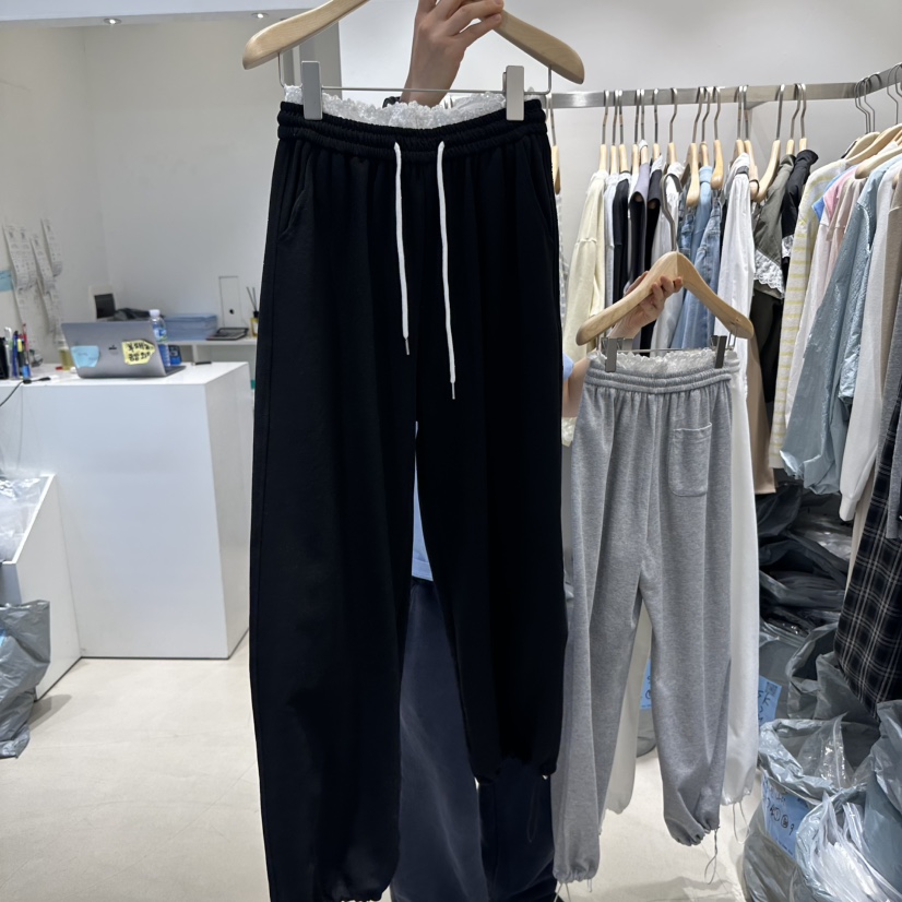 RICH SISTER韓國直郵㊣女裝新款推薦熱賣職業25春夏休閑褲蕾絲RICH SISTER休閑褲圖色2