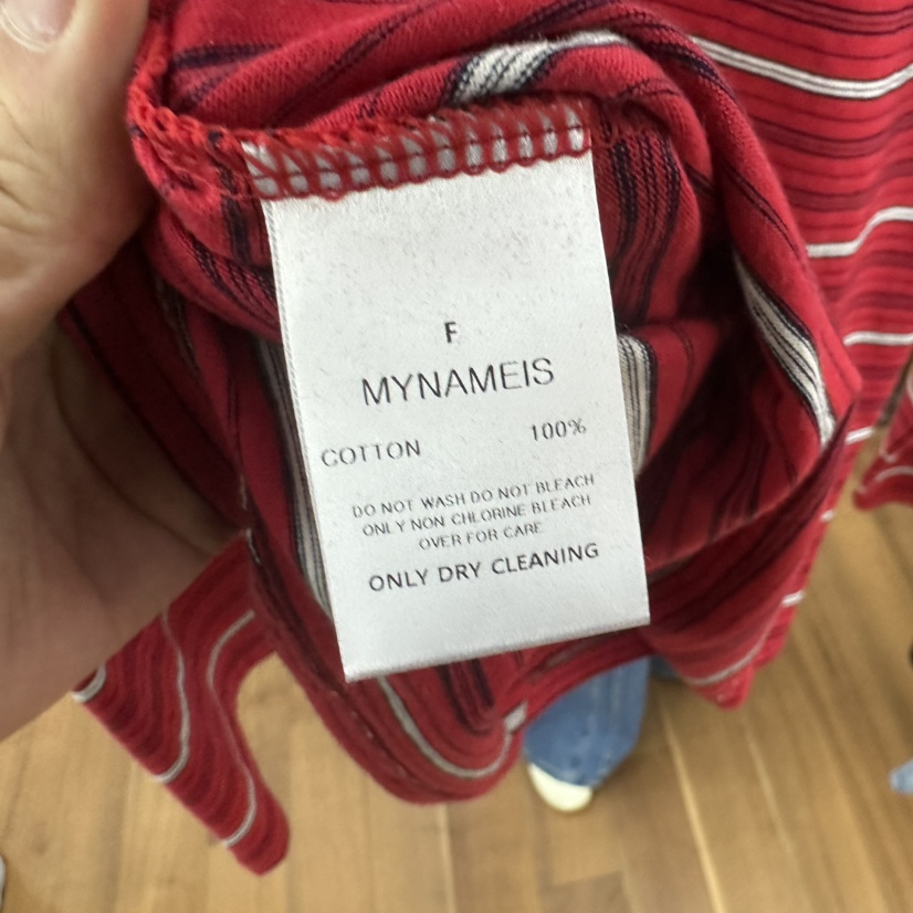 MYNAMEIS韓國直郵㊣女裝新款熱賣25春夏休閑職業時尚長袖T恤MYNAMEIS長袖T恤