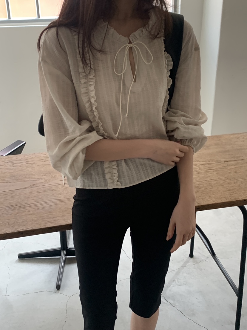 LOGARDEN韓國㊣直郵東大門代購女裝新款職業25春夏襯衫蕾絲衫LO GARDEN襯衫/蕾絲衫