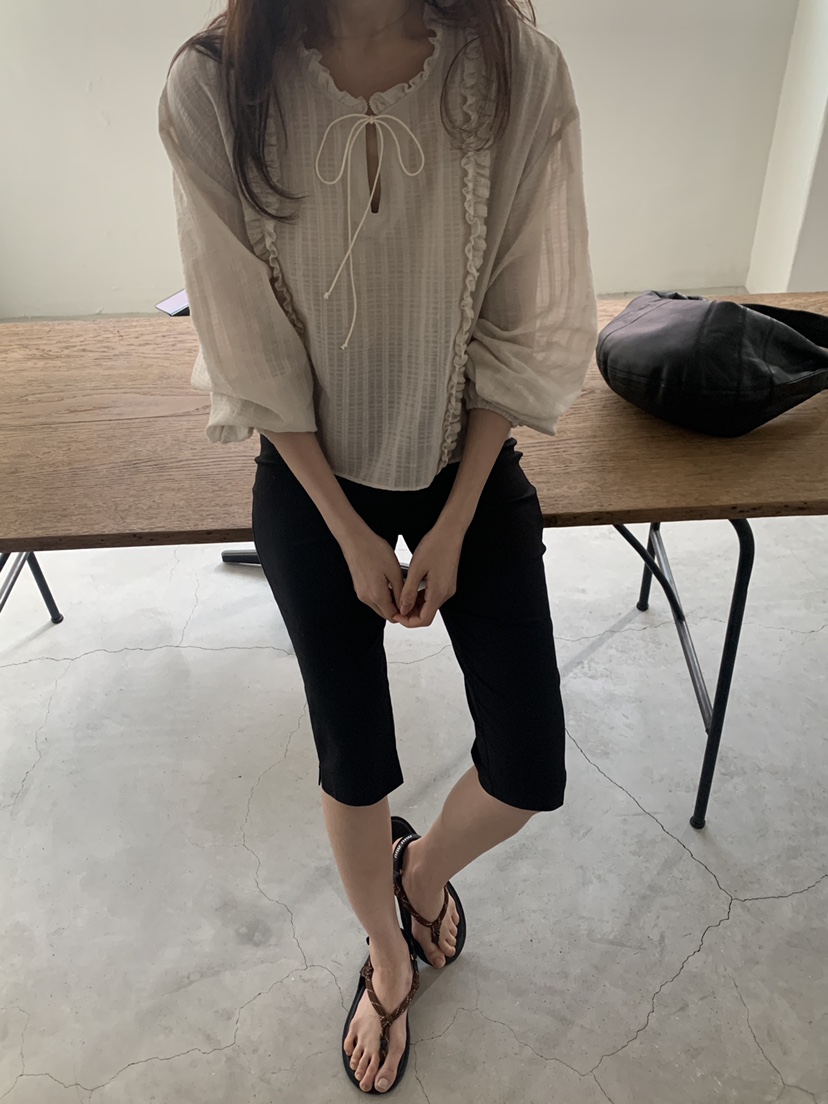 LOGARDEN韓國㊣直郵東大門代購女裝新款職業25春夏襯衫蕾絲衫LO GARDEN襯衫/蕾絲衫