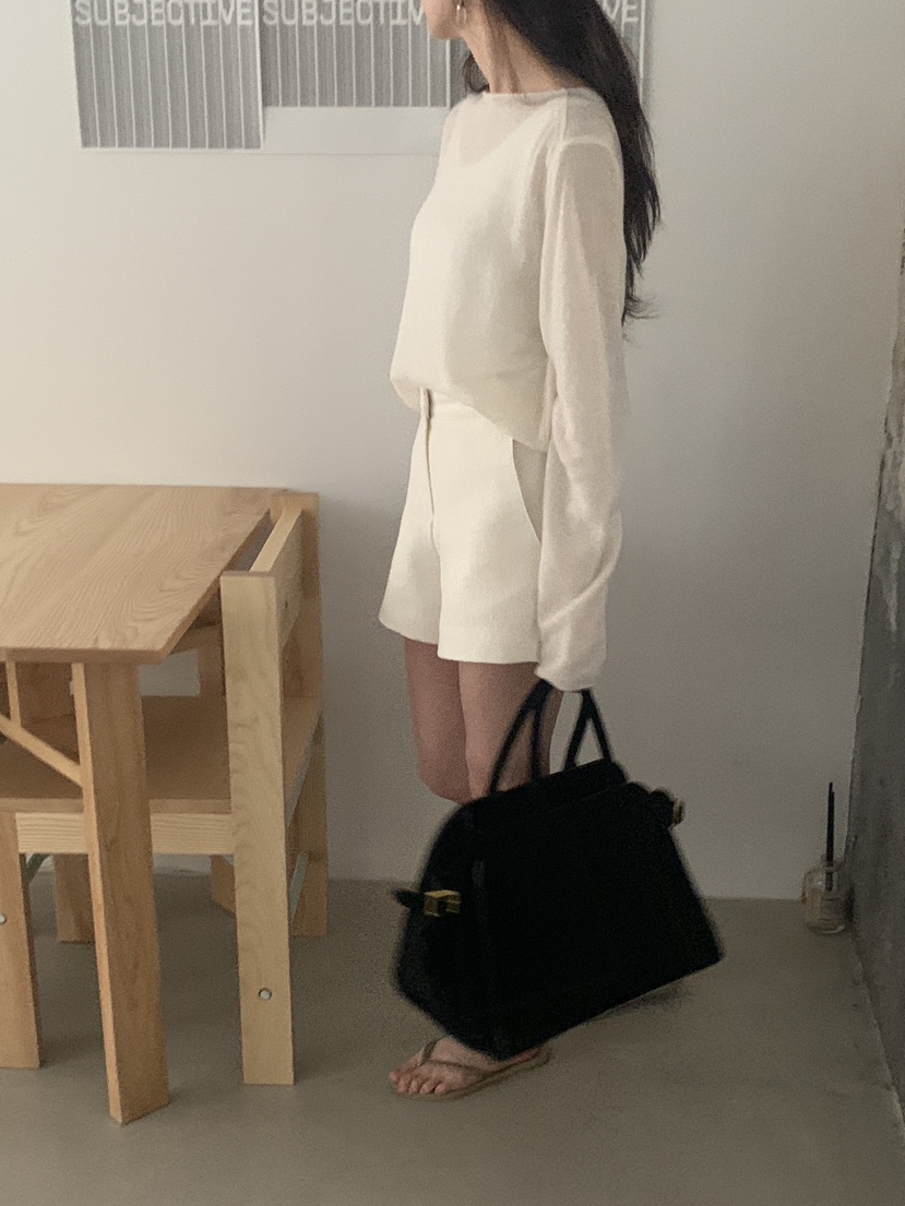 LOGARDEN韓國直郵㊣東大門實拍女裝新品休閑針織衫羊毛衫雙面LO GARDEN針織衫