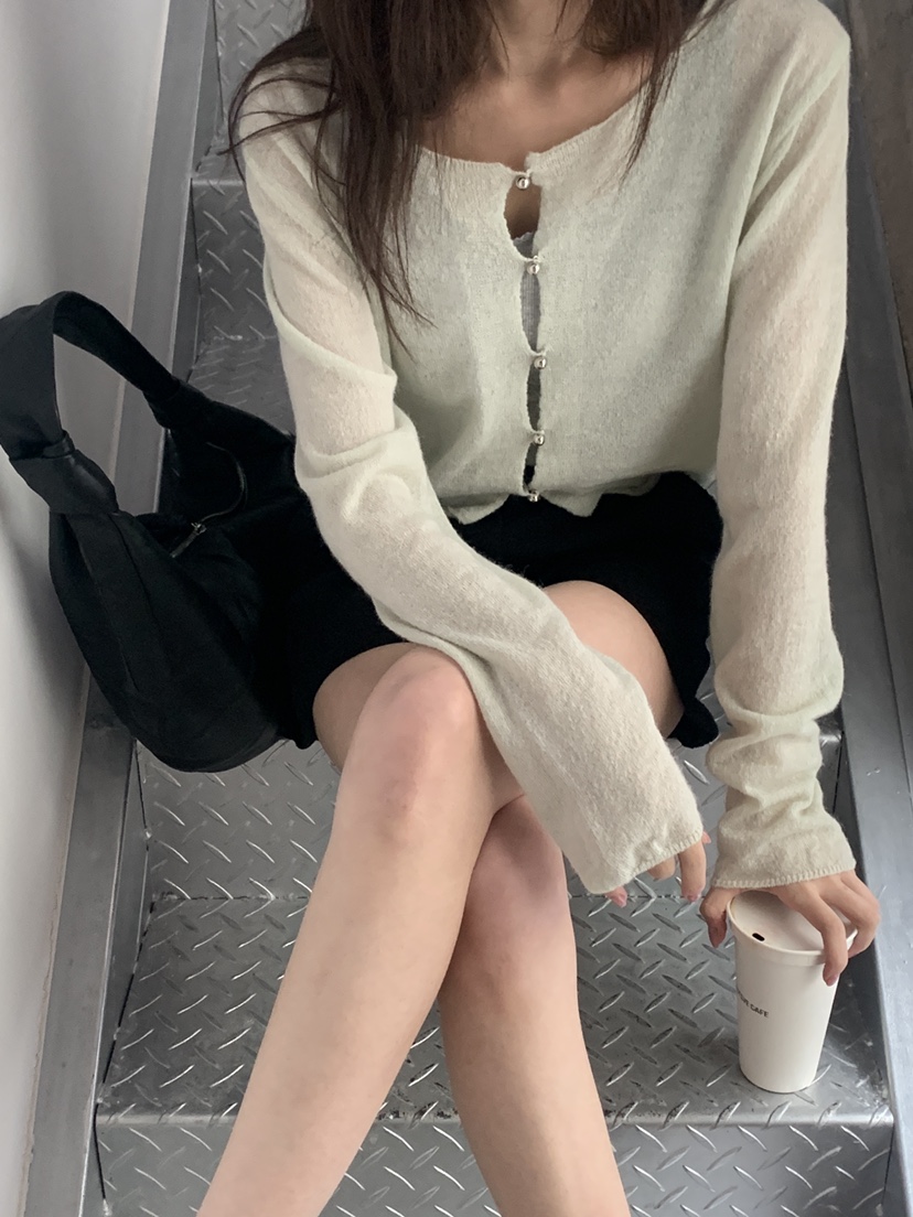 LOGARDEN韓國直郵㊣東大門實拍女裝新品休閑針織衫羊毛衫雙面LO GARDEN針織衫