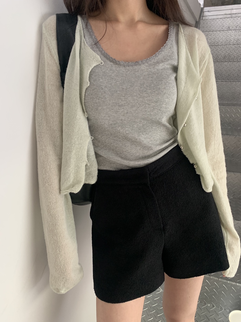 LOGARDEN韓國直郵㊣東大門實拍女裝新品休閑針織衫羊毛衫雙面LO GARDEN針織衫圖色4