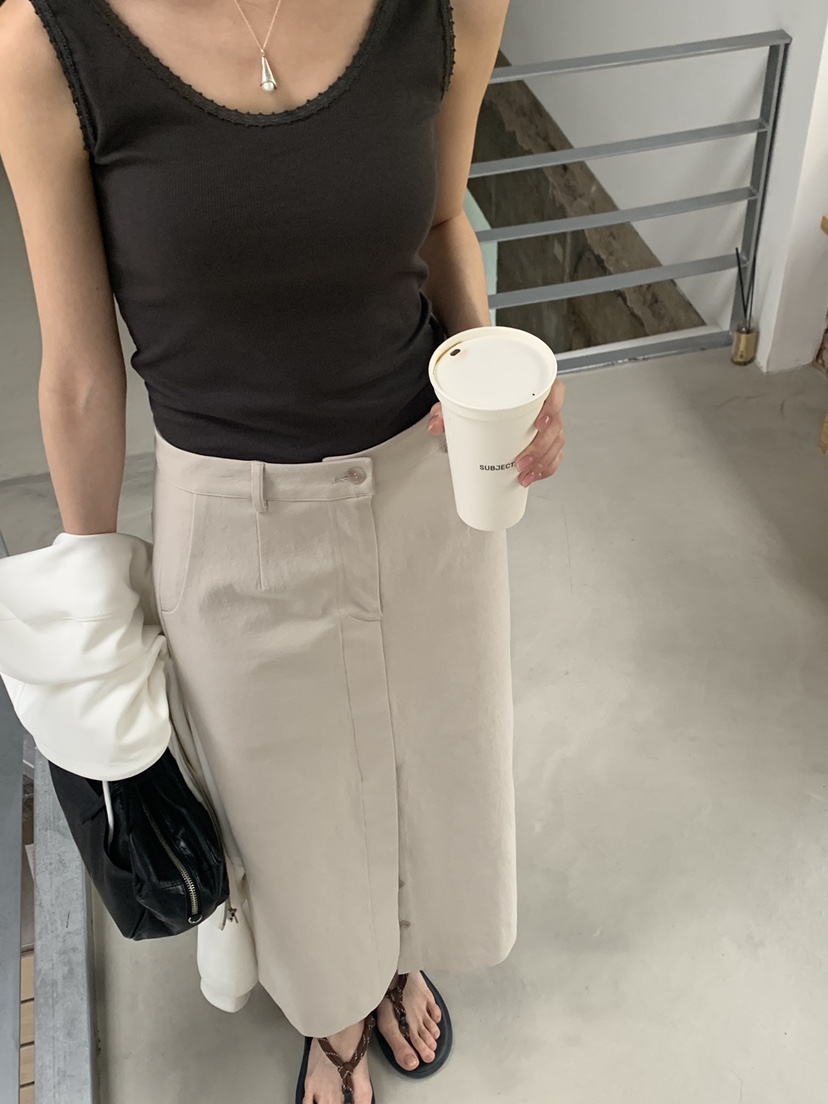LOGARDEN韓國直郵㊣女裝新款時尚職業推薦休閑25春夏熱賣長裙LO GARDEN長裙