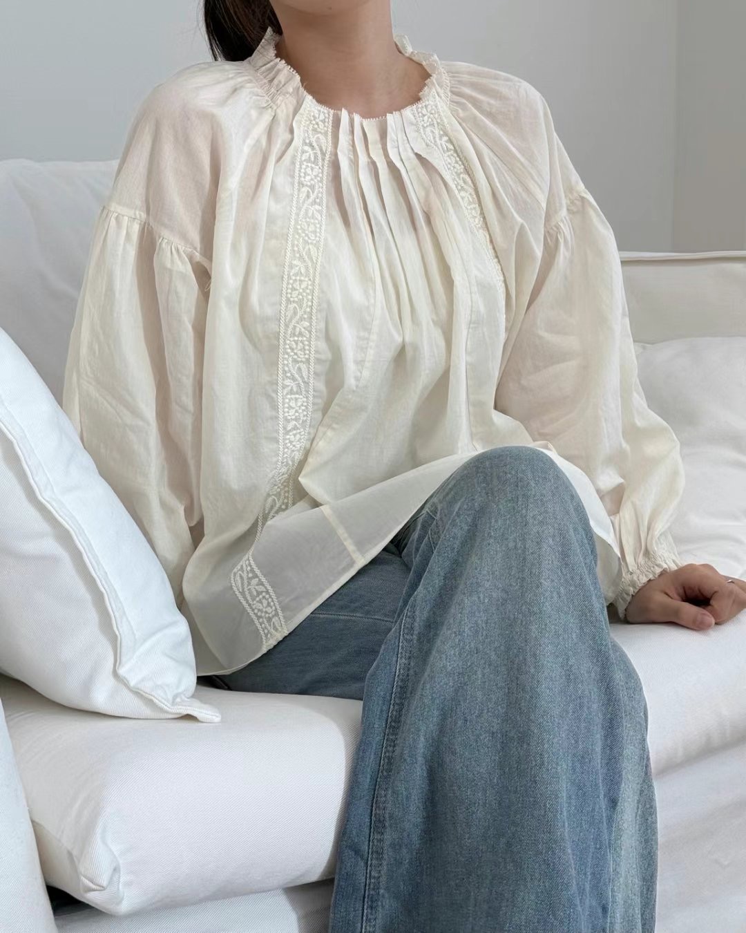 BROTE韓國直郵㊣女裝新款人氣時尚休閑熱賣推薦職業襯衫蕾絲衫BROTE襯衫/蕾絲衫