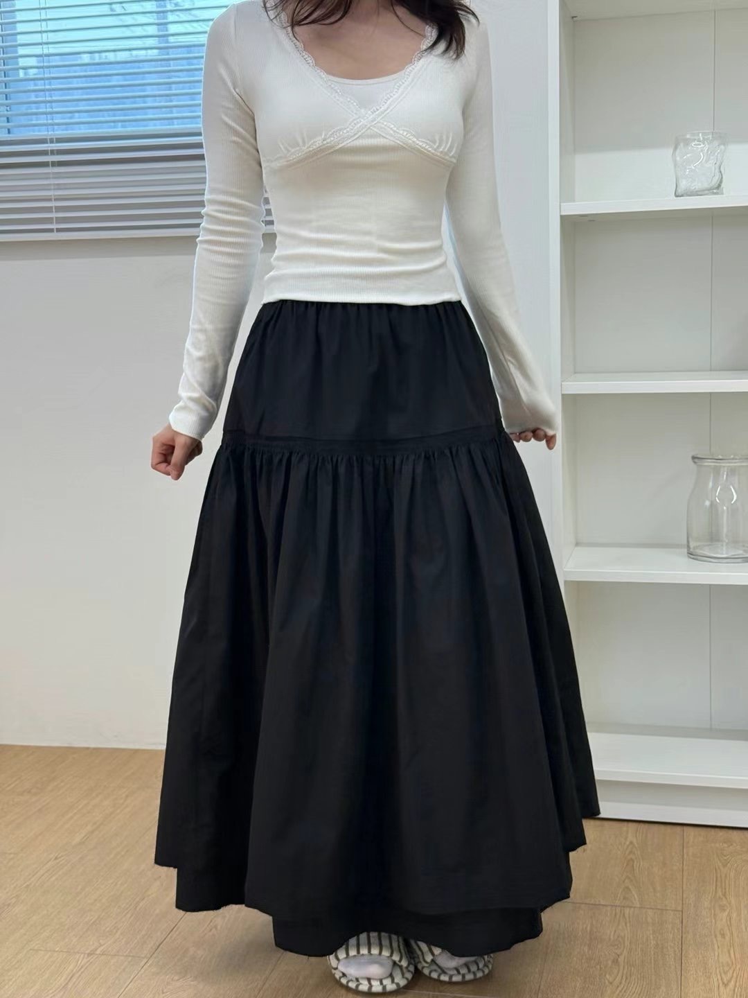 BROTE韓國直郵㊣女裝新款人氣熱賣休閑25春夏時尚職業推薦長裙BROTE長裙圖色2