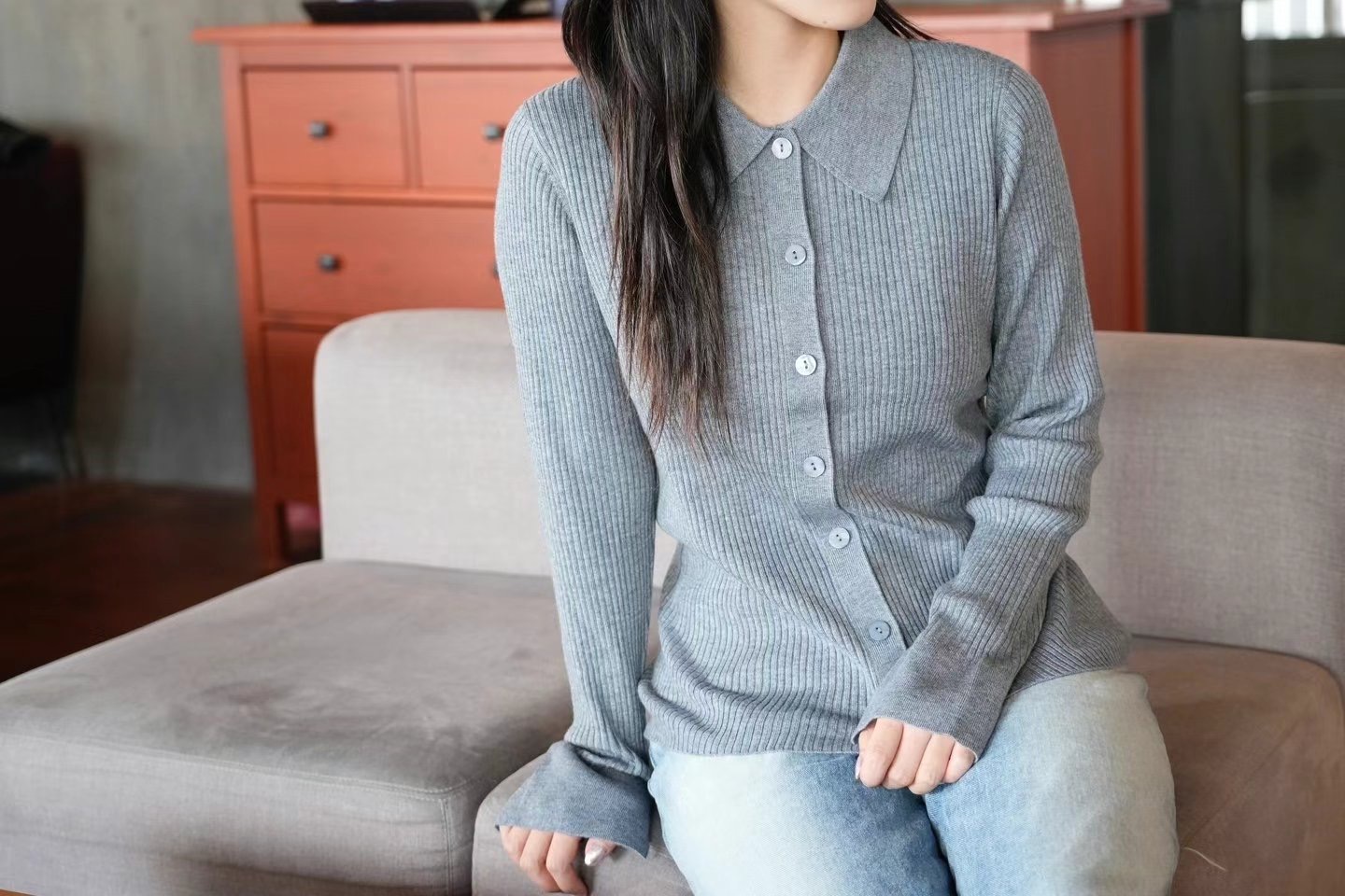 BROTE韓國㊣直郵東大門代購女裝新品職業25春夏針織衫羊毛開衫BROTE針織衫
