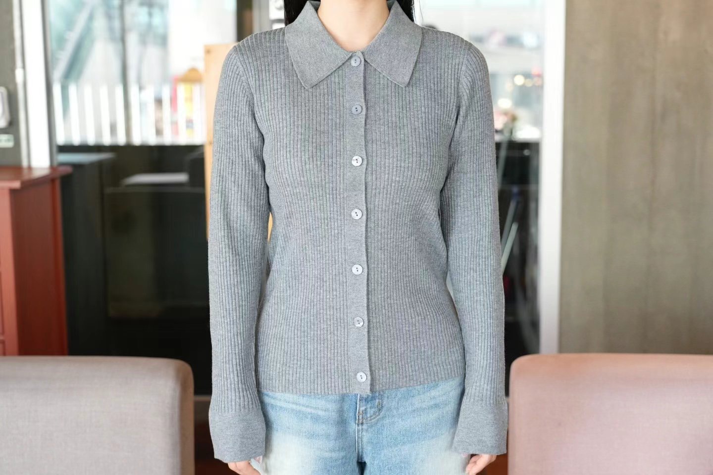 BROTE韓國㊣直郵東大門代購女裝新品職業25春夏針織衫羊毛開衫BROTE針織衫圖色3