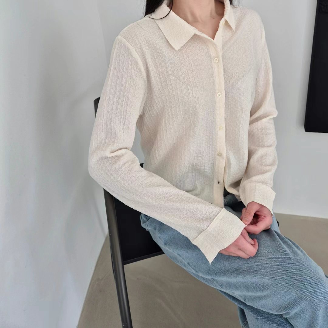 GOBSLMURI-곱슬머리-T東大門直郵女士新款職業襯衫蕾絲衫GOBSLMURI-2件起襯衫/蕾絲衫