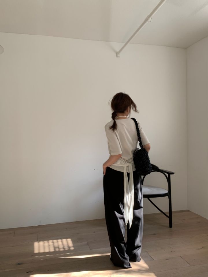 MARE直郵韓國代購㊣女裝新款休閑時尚推薦職業人氣25春夏T恤羅紋MARET恤