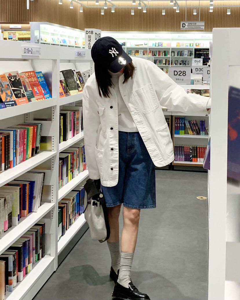 COURGETTE直郵韓國代購㊣女裝新品時尚25春夏職業推薦牛仔褲COURGETTE牛仔褲