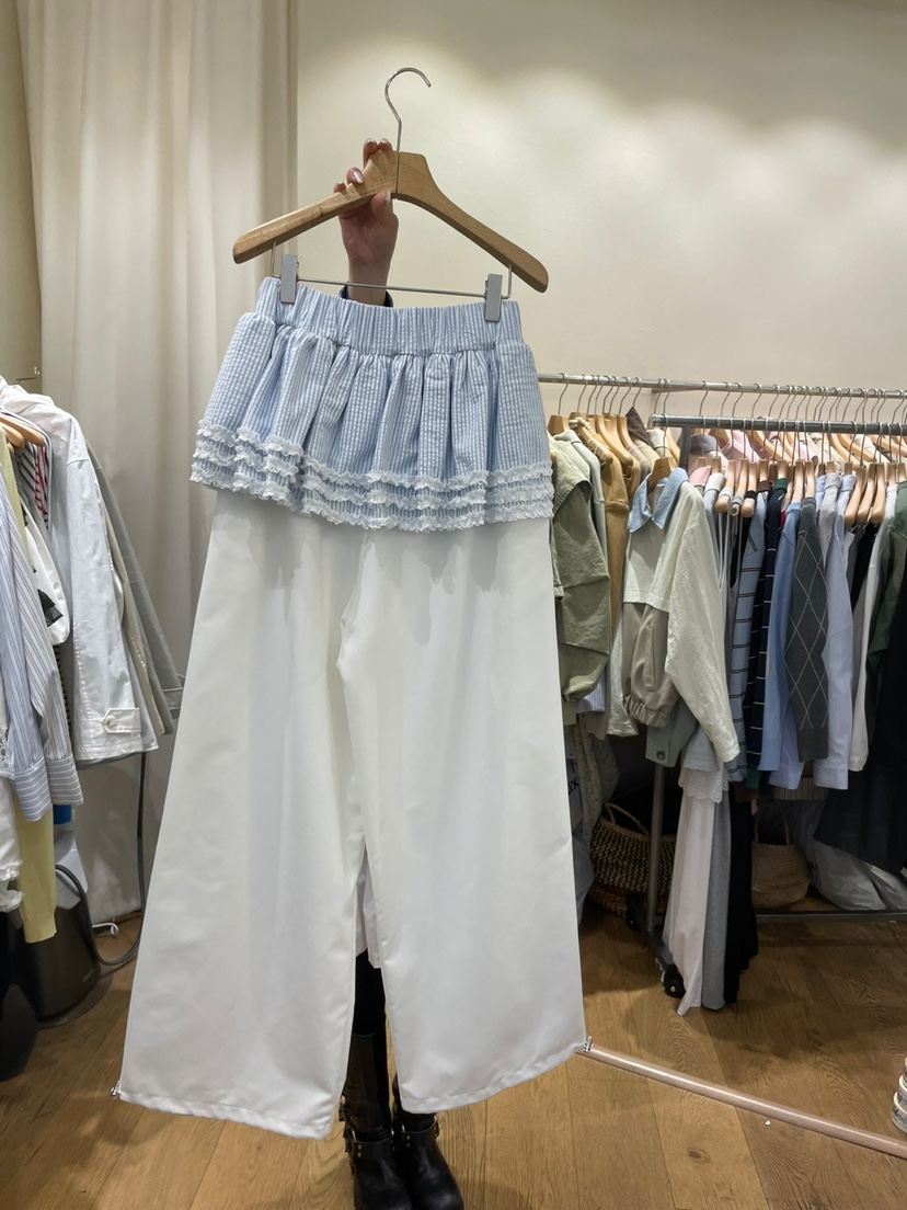 AUVERFIT韓國㊣直郵東大門代購女裝新品時尚人氣裙褲荷葉邊AUVERFIT裙褲