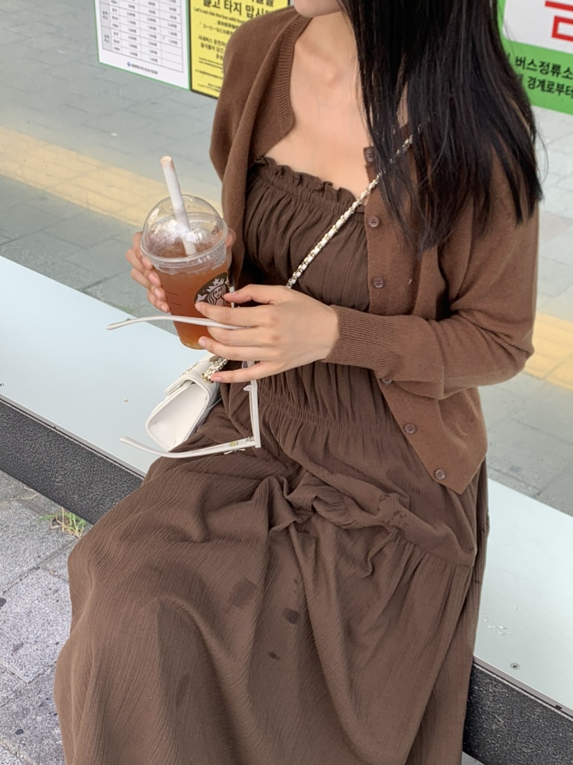 PRIMA LUCE直郵韓國代購㊣女裝新品休閑時尚25春夏人氣連衣裙CHARLOTTE連衣裙