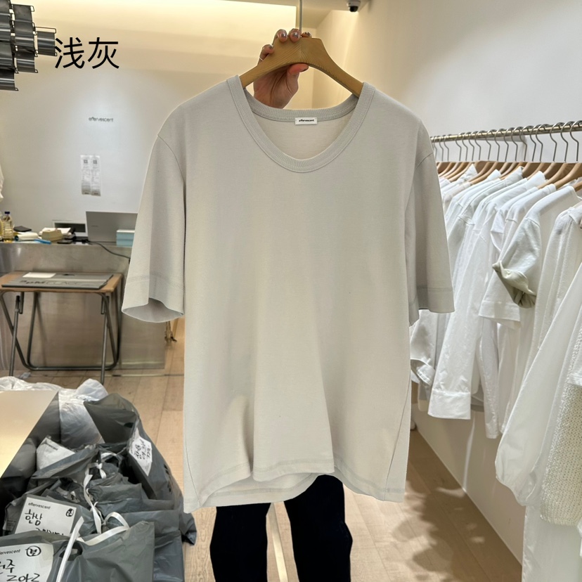 EFFERVESCENT直郵韓國代購㊣女裝新品職業時尚25春夏熱賣T恤evc/effervescentT恤圖色2