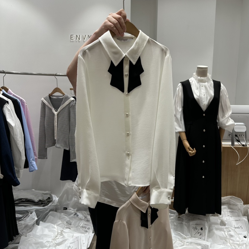 ENVY韓國直郵㊣東大門實拍女裝新款25春夏人氣推薦襯衫蕾絲衫ENVY襯衫/蕾絲衫圖色2