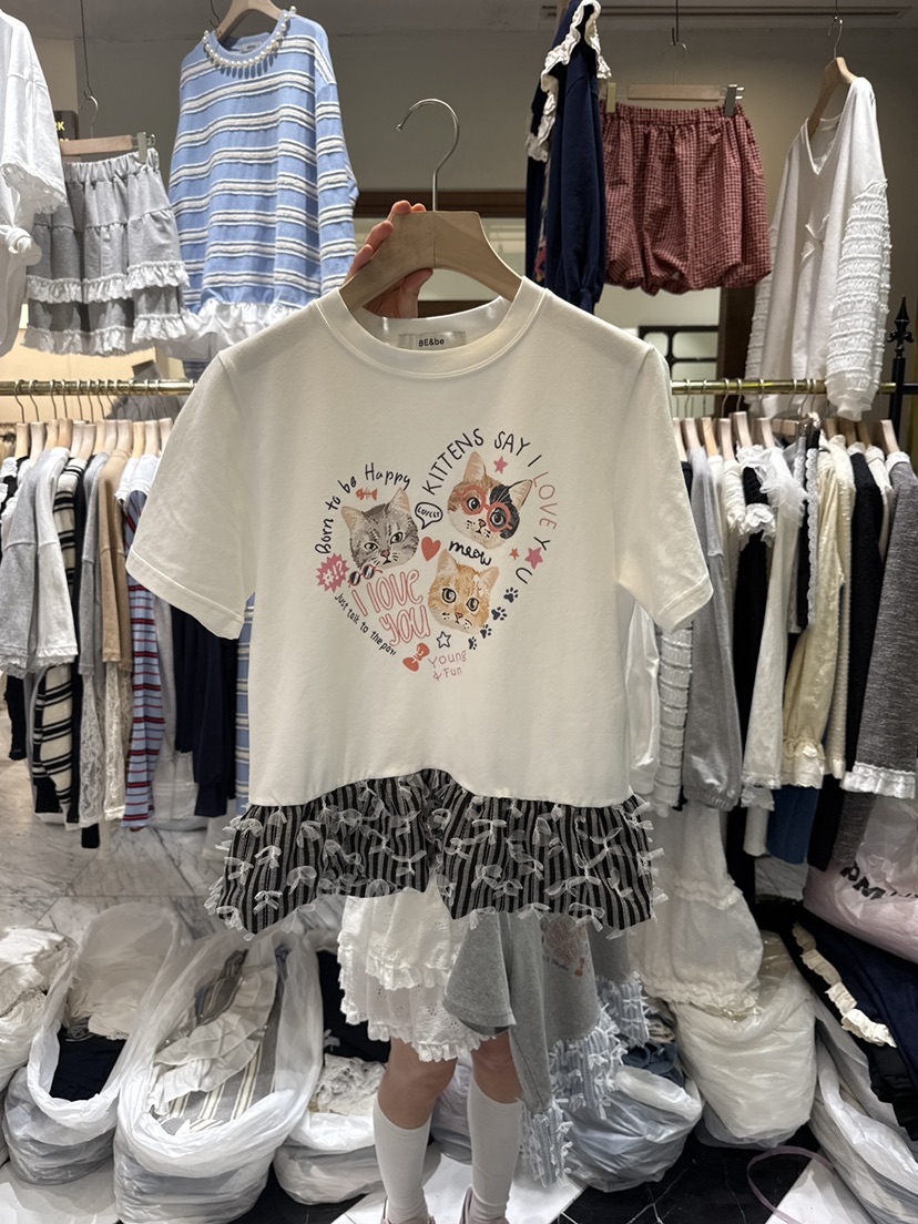 BE&BE東大門實拍女士新品人氣推薦時尚25春夏休閑真品T恤BE&beT恤圖色2