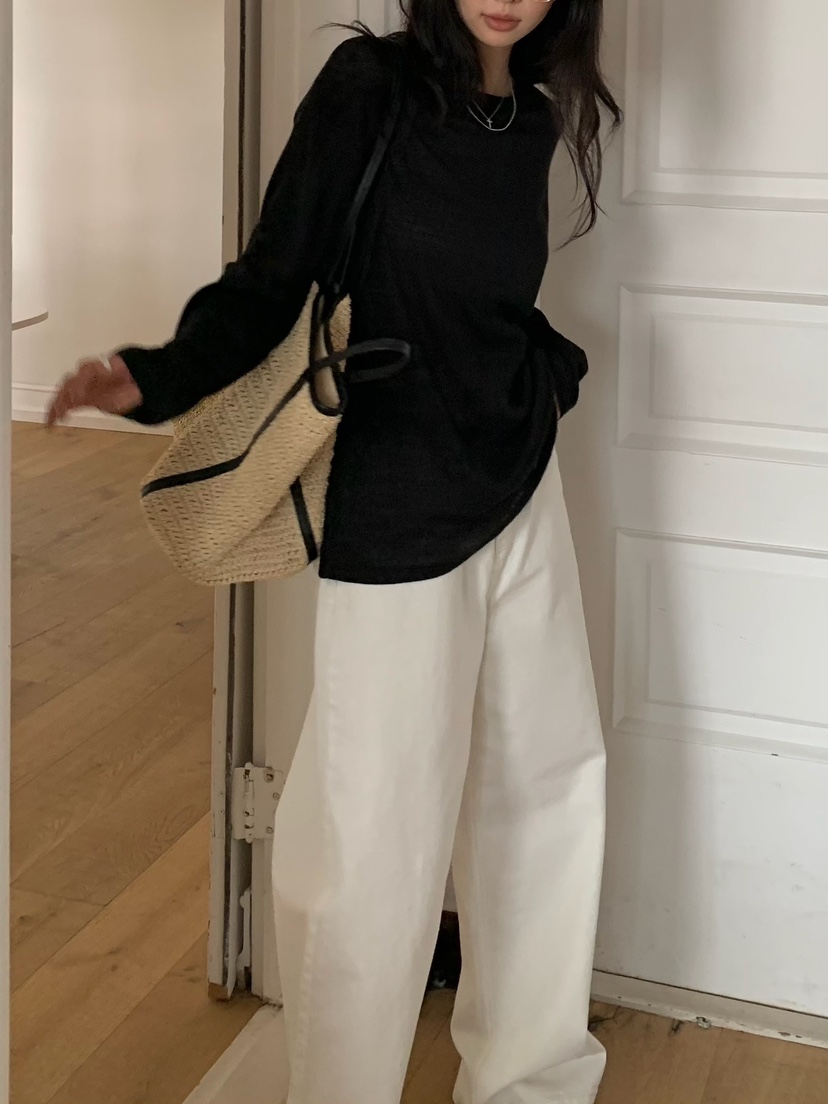 BLEECKER韓國直郵女士新款時尚推薦25春夏熱賣休閑人氣長袖T恤BLEECKER長袖T恤