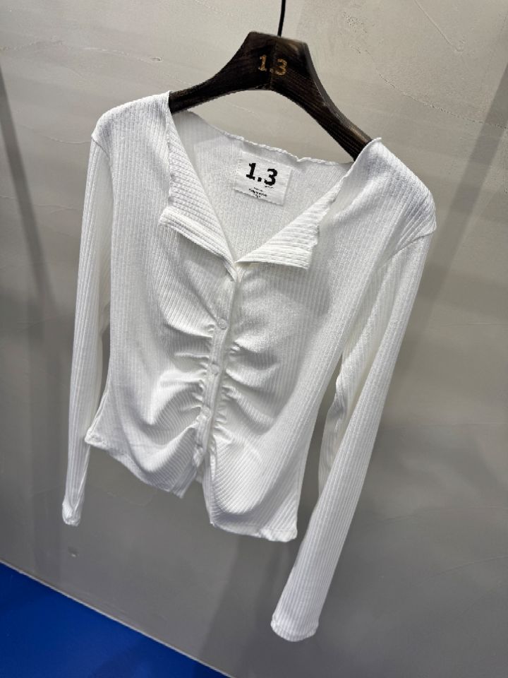 1.3東大門直郵女士新品熱賣25春夏時尚推薦人氣長袖T恤開衫1.3長袖T恤