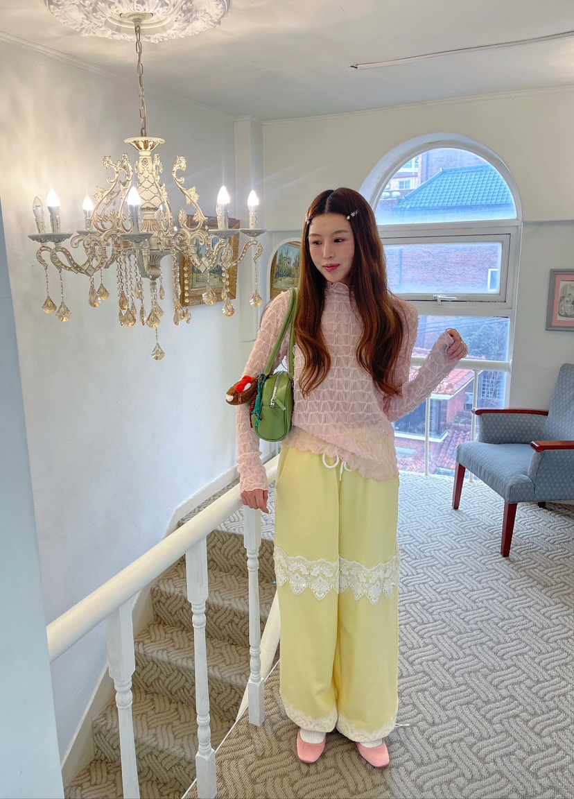 BOUTIQUE-L韓國直郵女士新款25春夏推薦休閑熱賣時尚休閑褲BOUTIQUE-L休閑褲